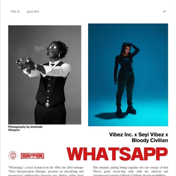 Vibez Inc Ft. Seyi Vibez & Bloody Civilian – WhatsApp Mp3 Download
